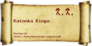 Katonka Kinga névjegykártya